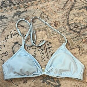 Shade shore Light Blue Triangle Bikini Top